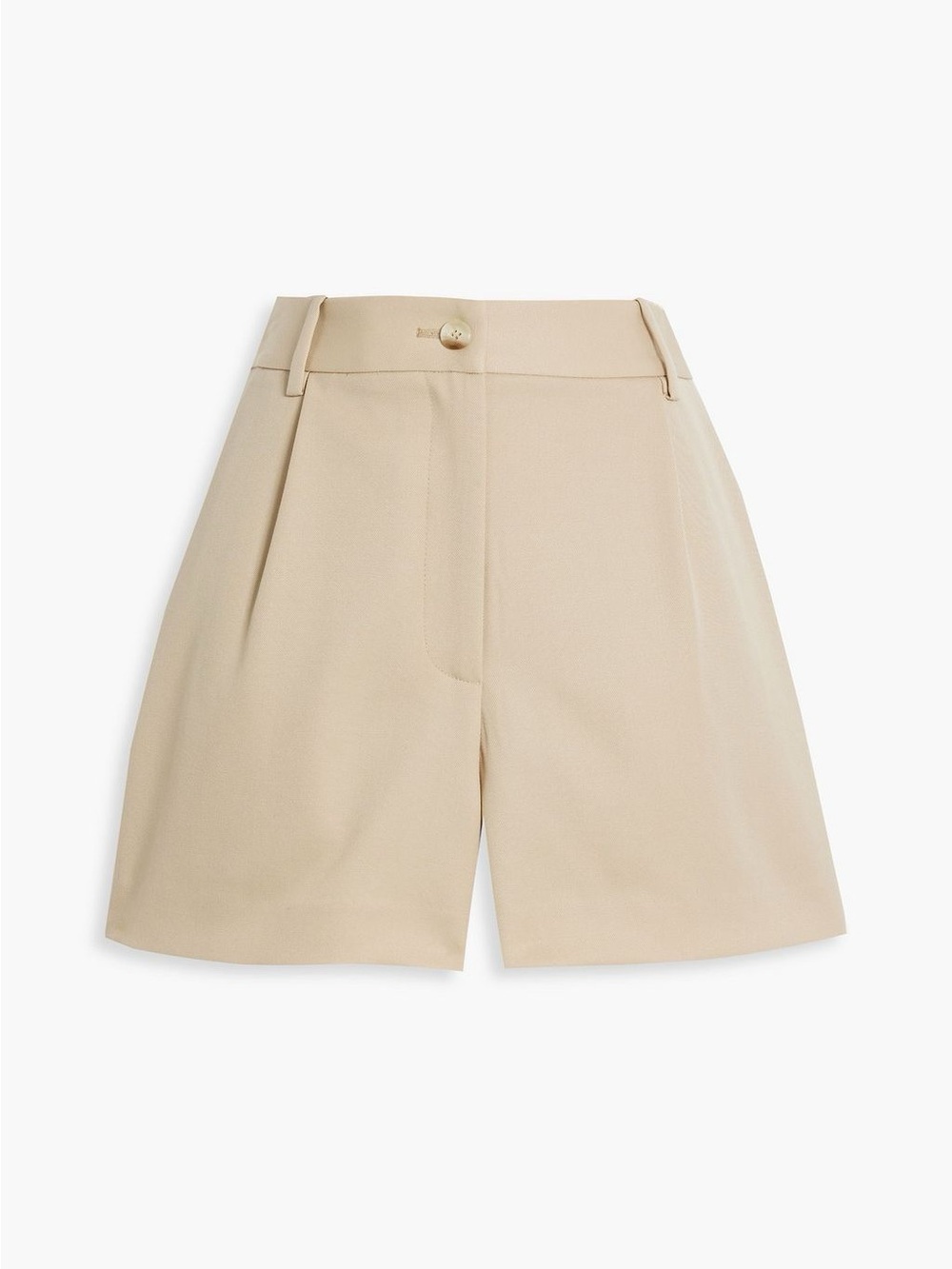 Nili Lotan Beatrice Shorts Beige Virgin Wool High Rise Size 6